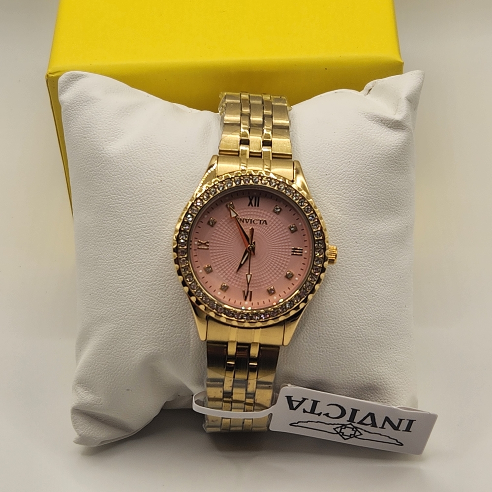 Invicta Wildflower Women's Gold Tone and Pink Watch